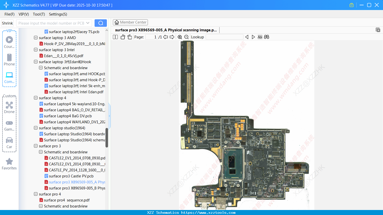 Laptop Surface Pro3 X896569-005_A Physical Scanning Image